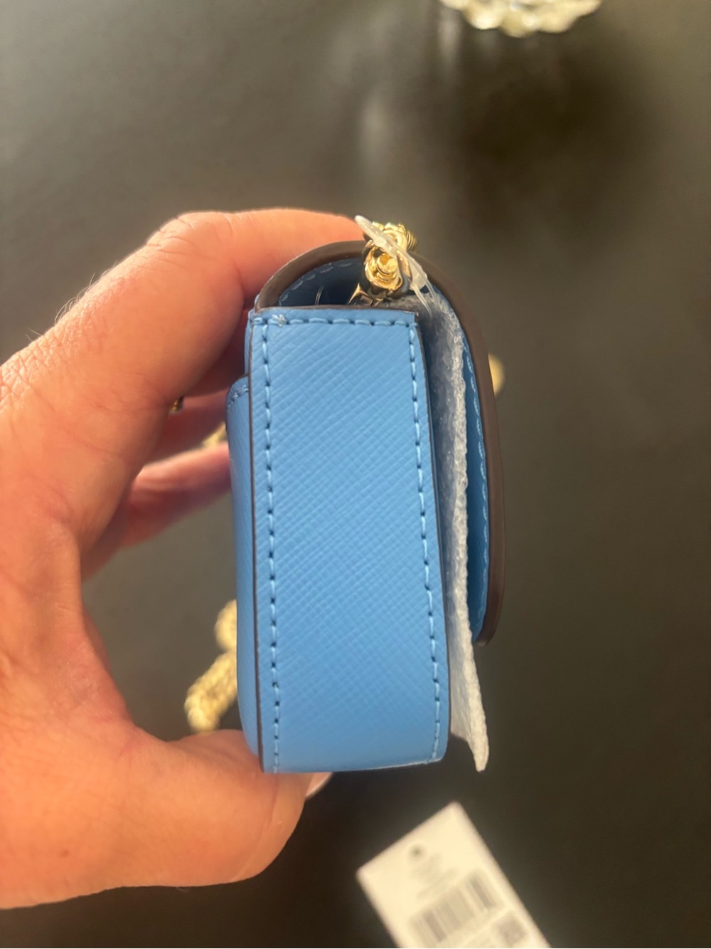 kate spade Blue Mini Crossbody with Gold Chain - Picture 13 of 15